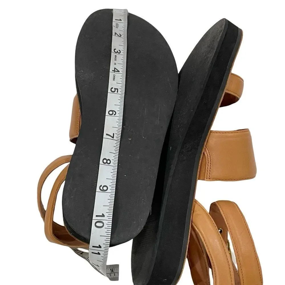 J. Crew, Leather Sandals, Tan, Size 8